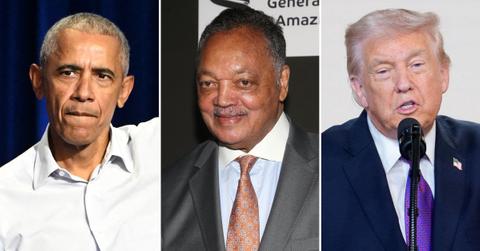 split image of Barack Obama / Jesse Jackson / Donald Trump