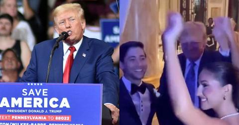 donald trump wedding handsy