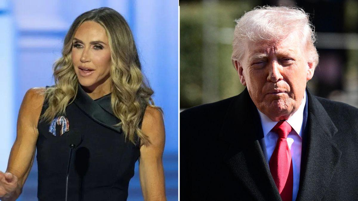 image split of lara and donald trump