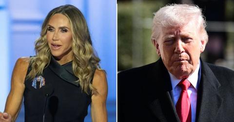 image split of lara and donald trump