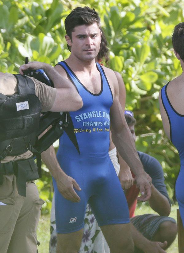 Zac efron wearing spandex bulge