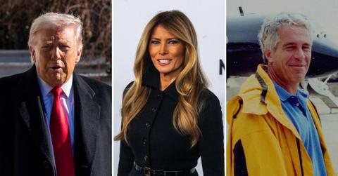 split image of Donald Trump / Melania Trump / Jeffrey Epstein
