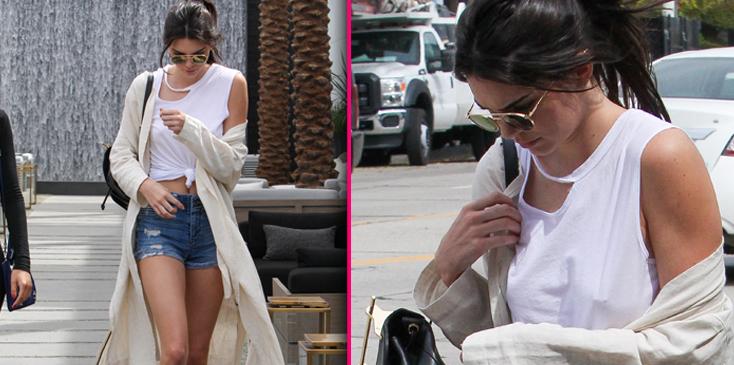 Kendall jenner nipple piercing braless shirt HERO