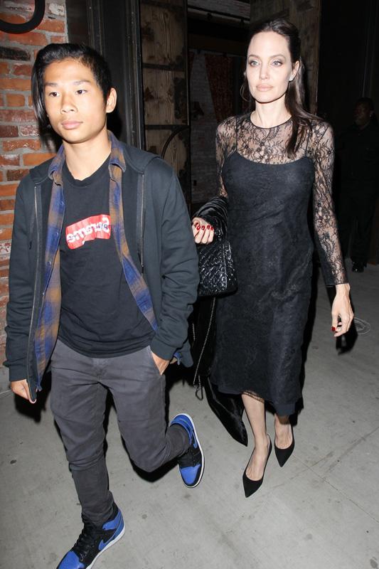 Angelina Jolie dines with son Pax Jolie Pitt at TAO on Mother&#8217;s Day