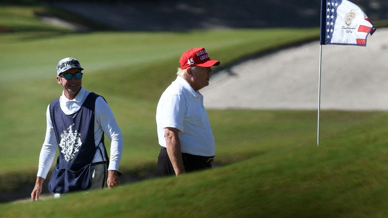 Image of Trump at his golf course.