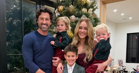 Peta Murgatroyd, Maksim Chmerkovskiy and their kids.