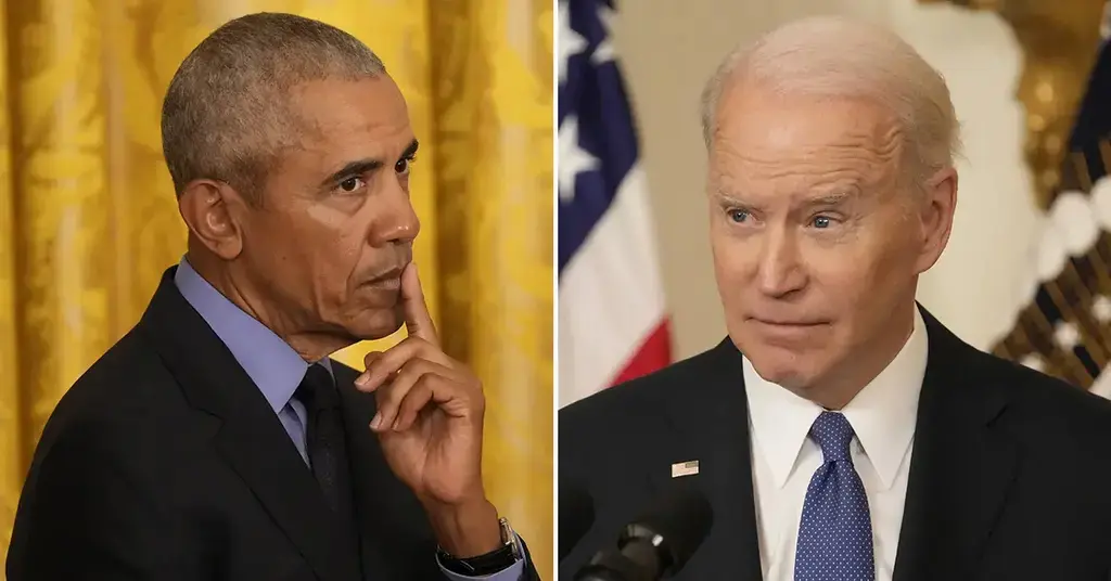 Composite photo of Barack Obama and President Joe Biden