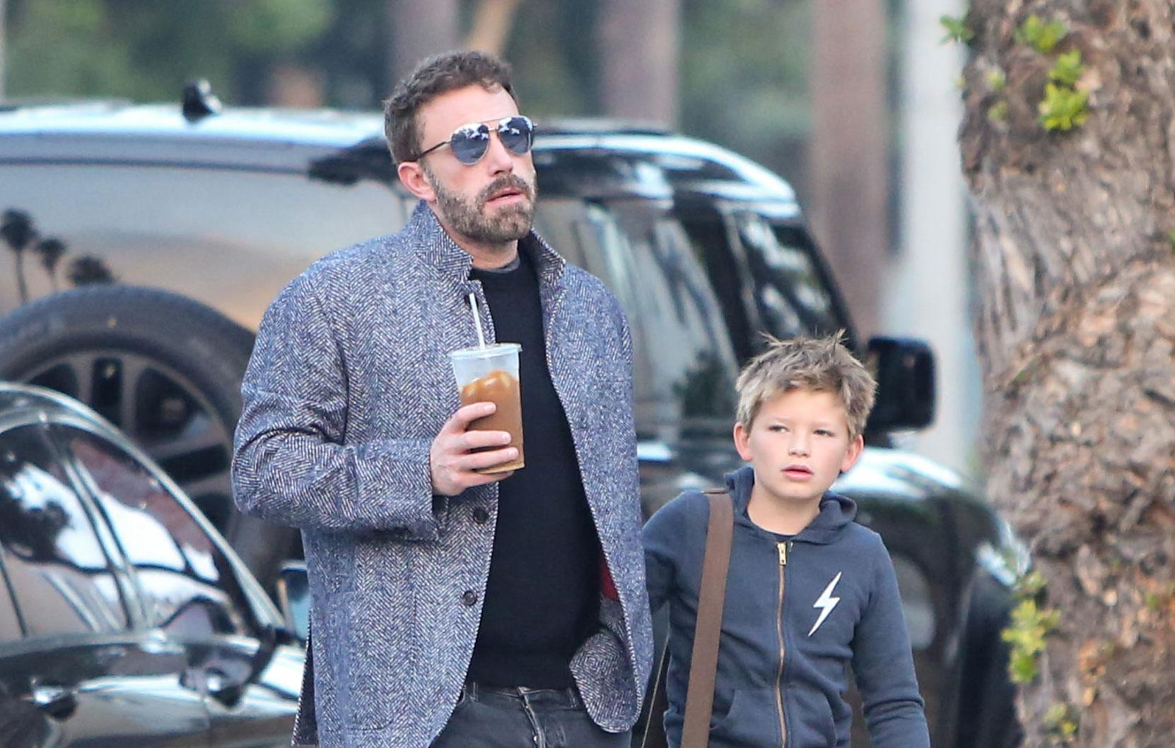 doting dad ben affleck picks up son samuel from basketball