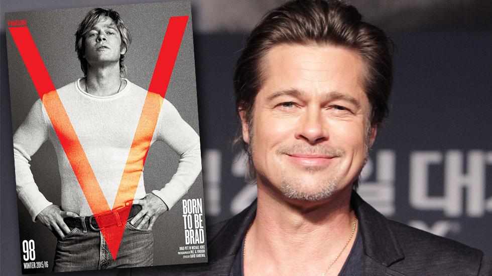 Brad pitt shirtless v magazine shoot