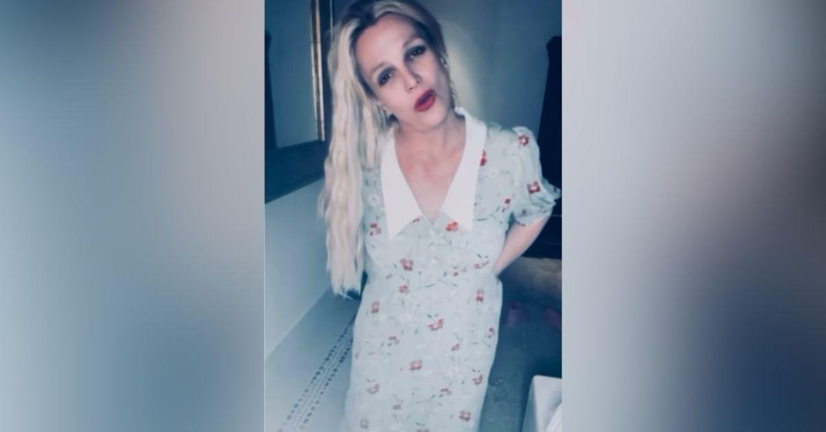 image of In another video, Britney Spears used a British accent while talking about pie.