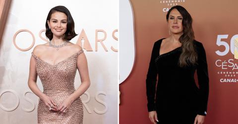 Composite photo of Selena Gomez and Karla Sofia Gascon