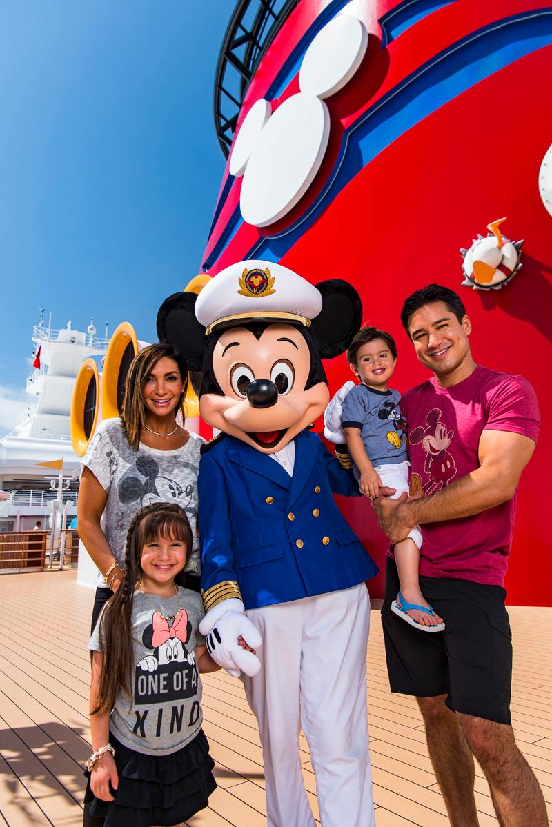 TV host Mario Lopez vacations with family aboard the Disney Dream