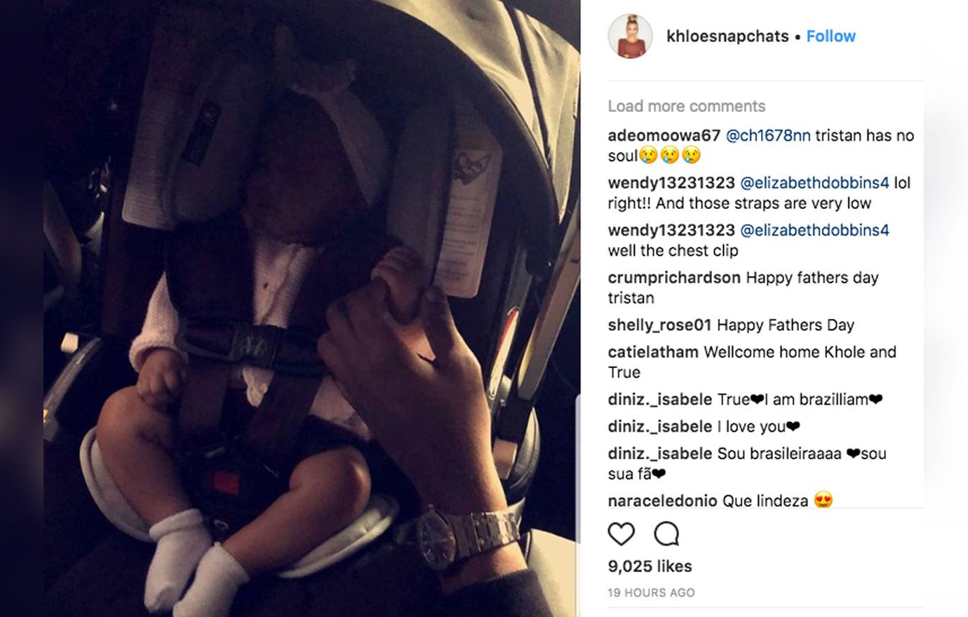 Tristan thompson proud papa true fathers day 3