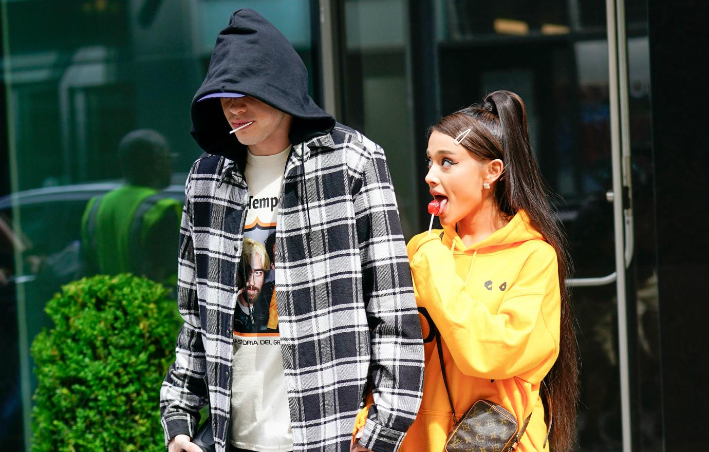 Ariana grande pete davidson relationship timeline NYC walk