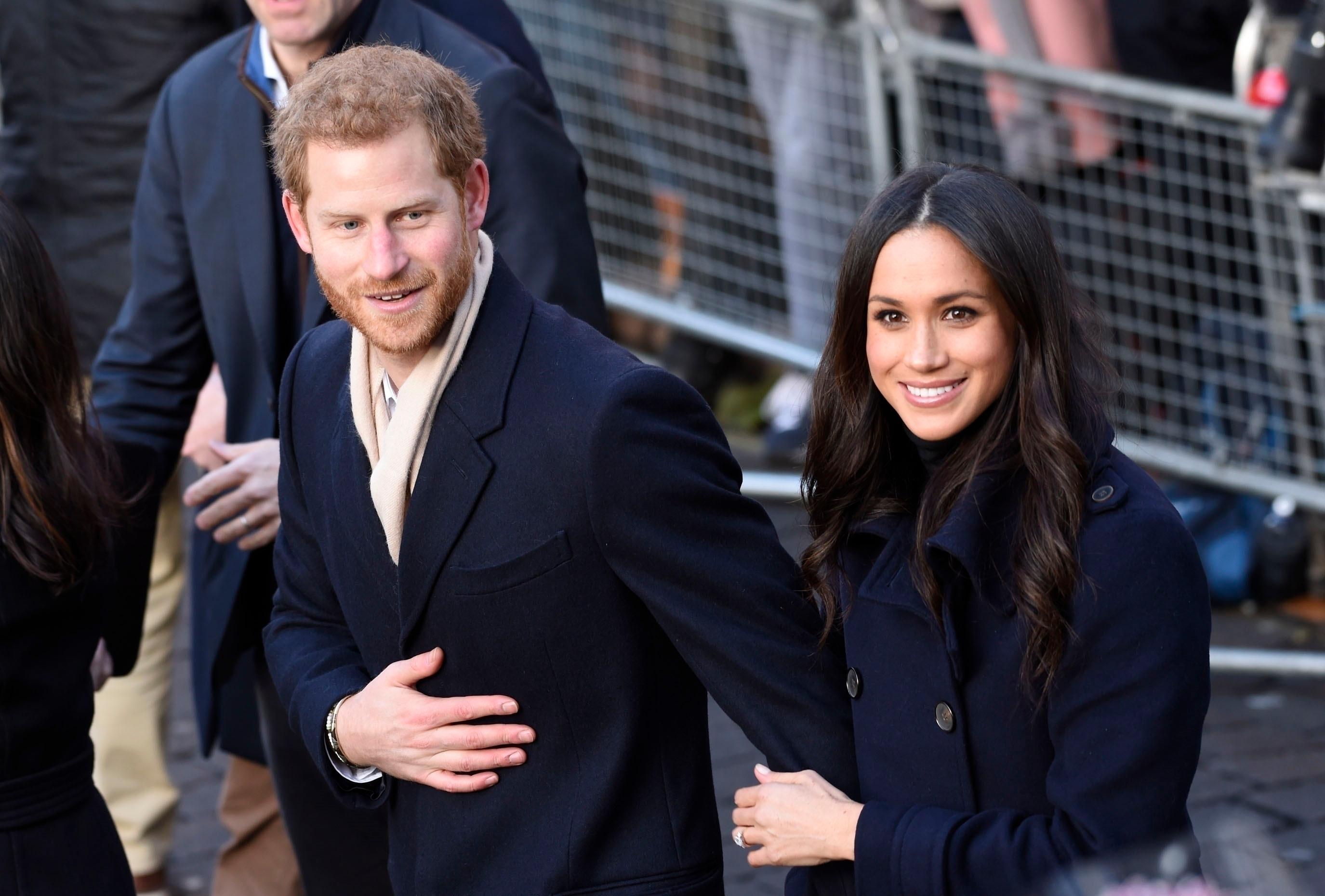 Newly Engaged Prince Harry and Meghan Markle visit Nottingham