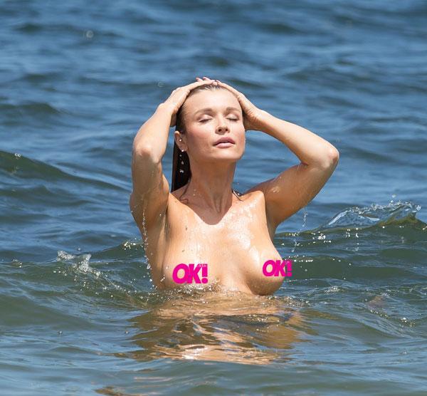 Joanna krupa topless naked bikini beach 031