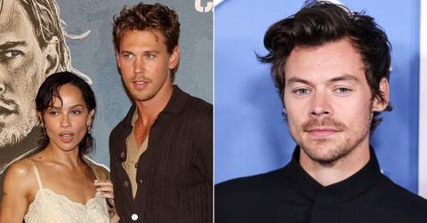 Photo of Zoë Kravitz, Austin Butler and Harry Styles