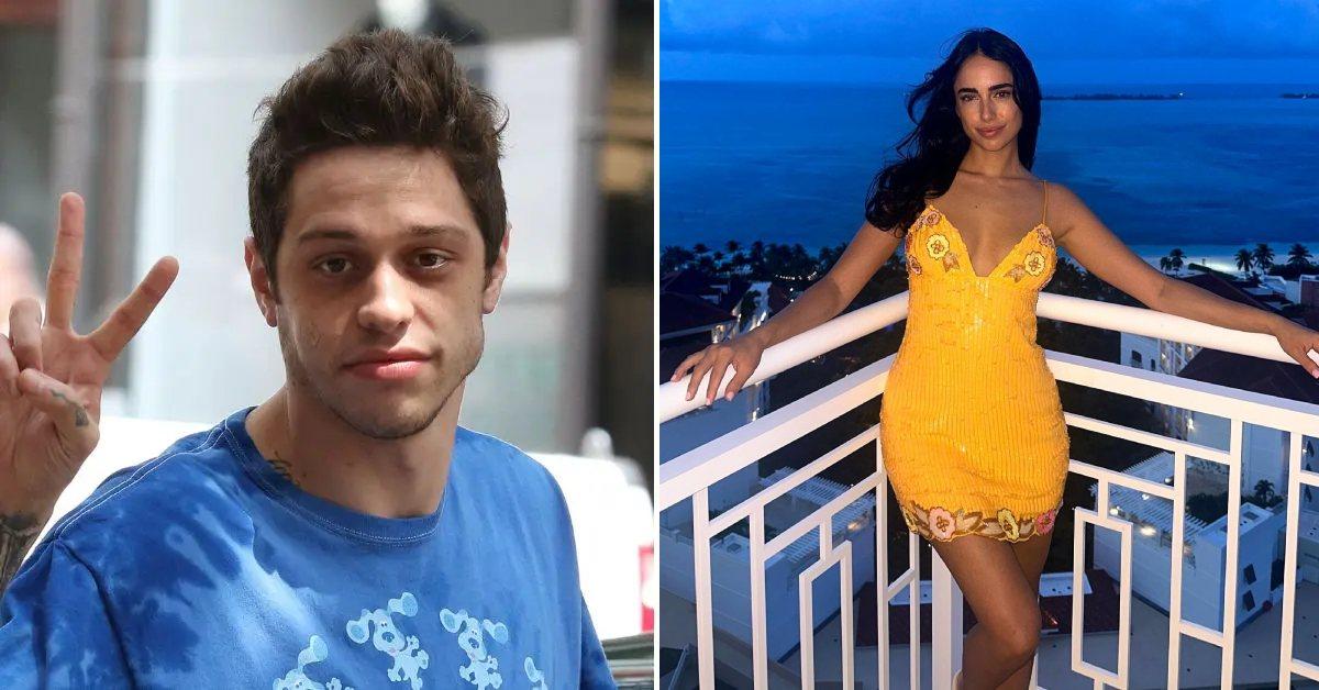 Composite photo of Pete Davidson and Maria Georgas