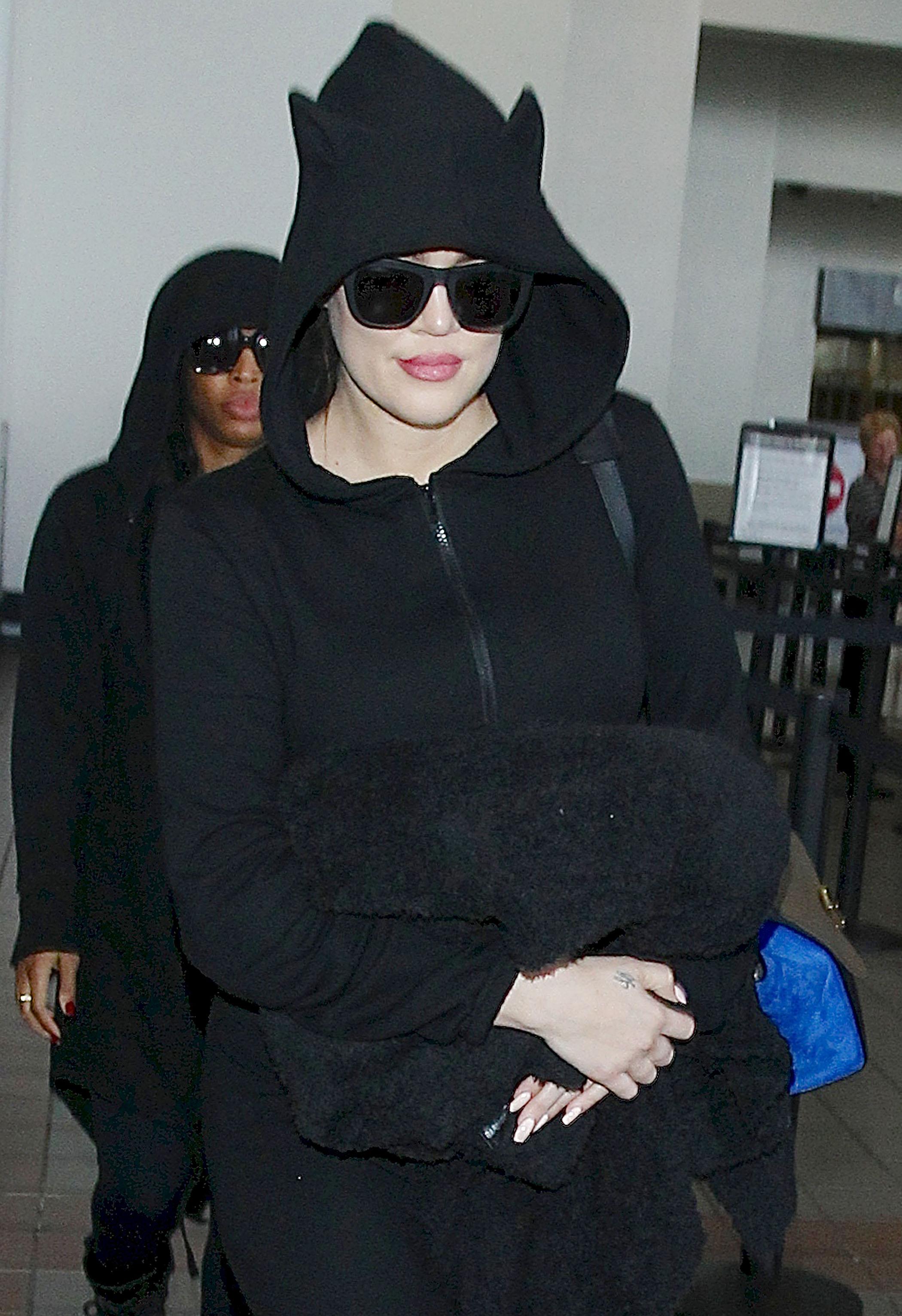 Khloe Kardashian arrives at the Los Angeles International Airport***NO DAILY MAIL SALES****