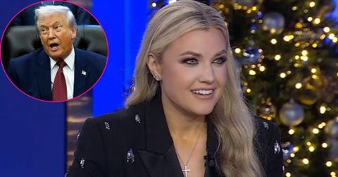 composite photo of erika kirk and donald trump