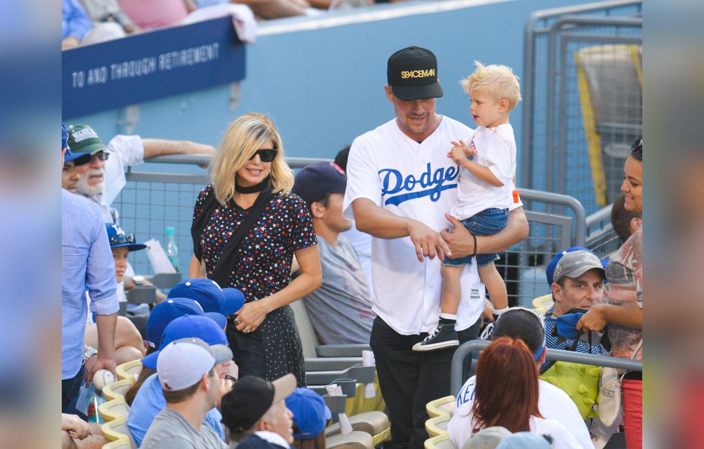 Celebrities At The Los Angeles Dodgers Game