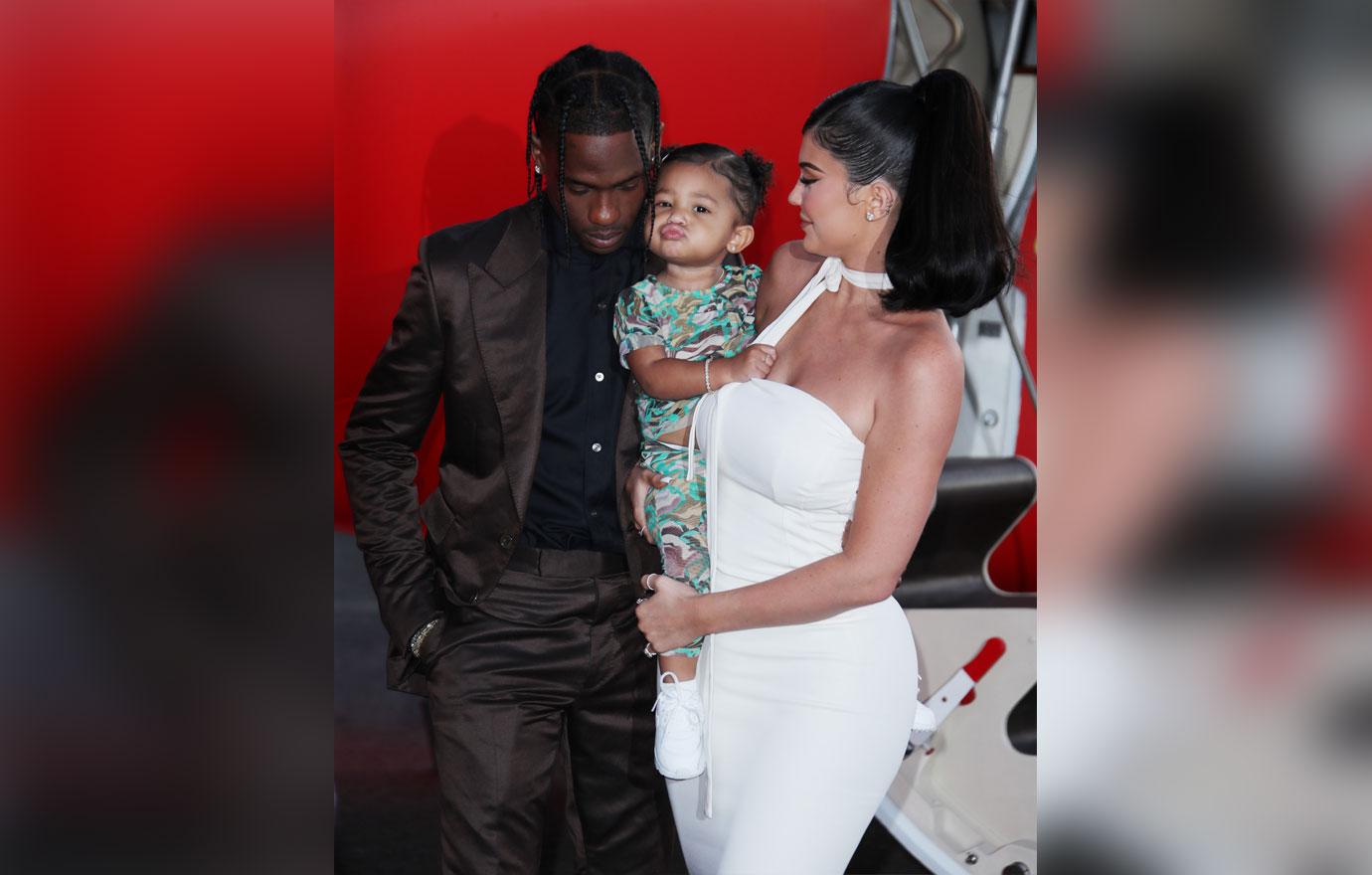 Travis Scott and Kylie Jenner with baby Stormi