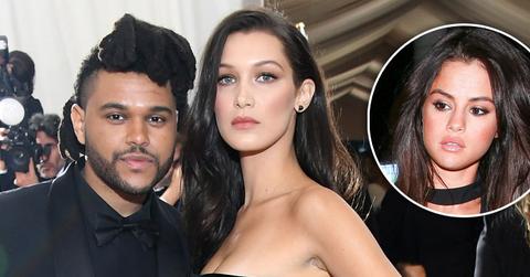 Bella Hadid Weeknd Onstage Selena Gomez long