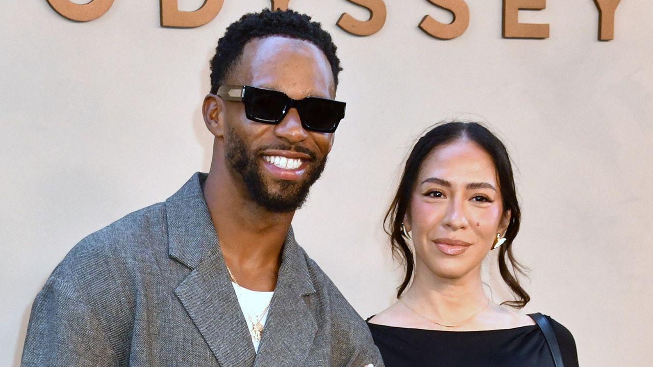 Photo of Victor Cruz and fiancée Orange Calderon.