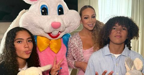 Photo of Mariah Carey, Morrocan and Monroe Carey.