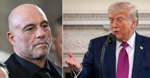 split of Joe Rogan & Donald Trump.