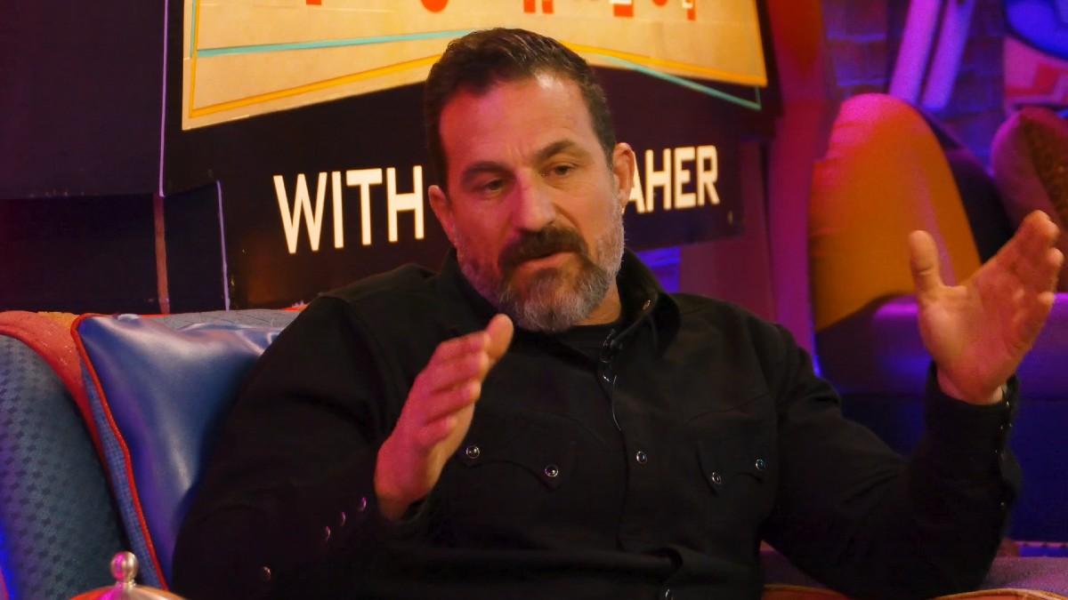 image of Bill Maher and Andrew Huberman discussed Jeffrey Epstein on his podcast. 