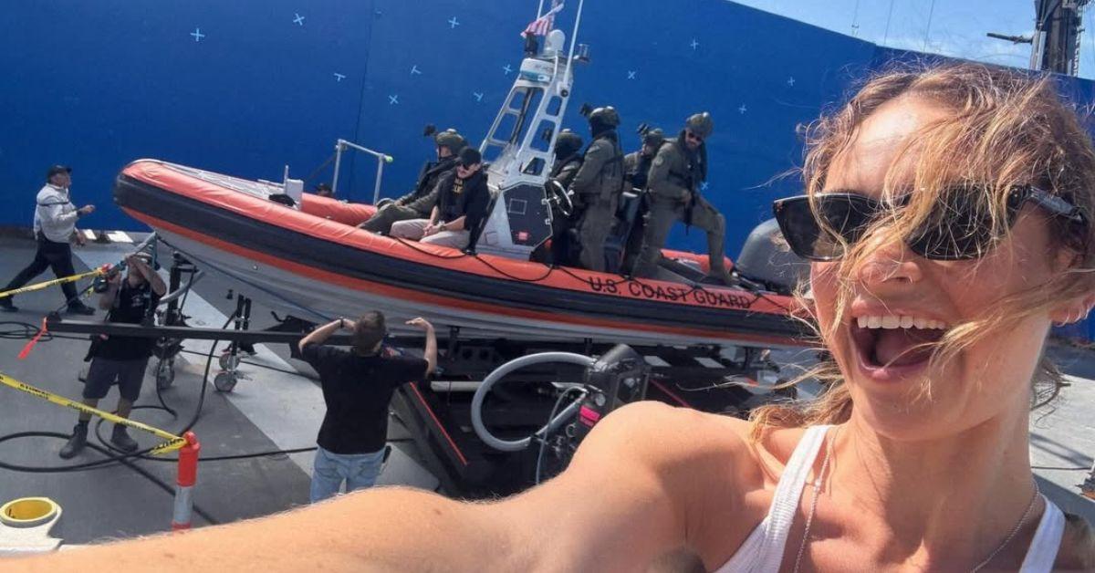 image of Lily James has also been filming 'Subversion' with Chris Hemsworth.