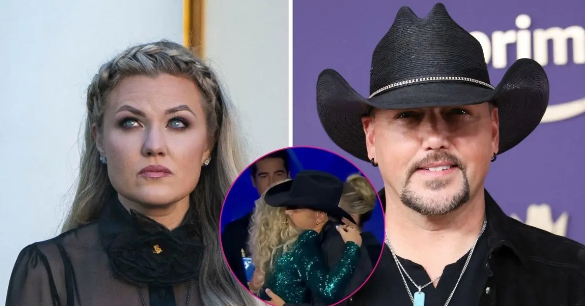 image of Erika Kirk went viral after hugging Jason Aldean a little too closely at the Fox Nation Patriot Awards.
