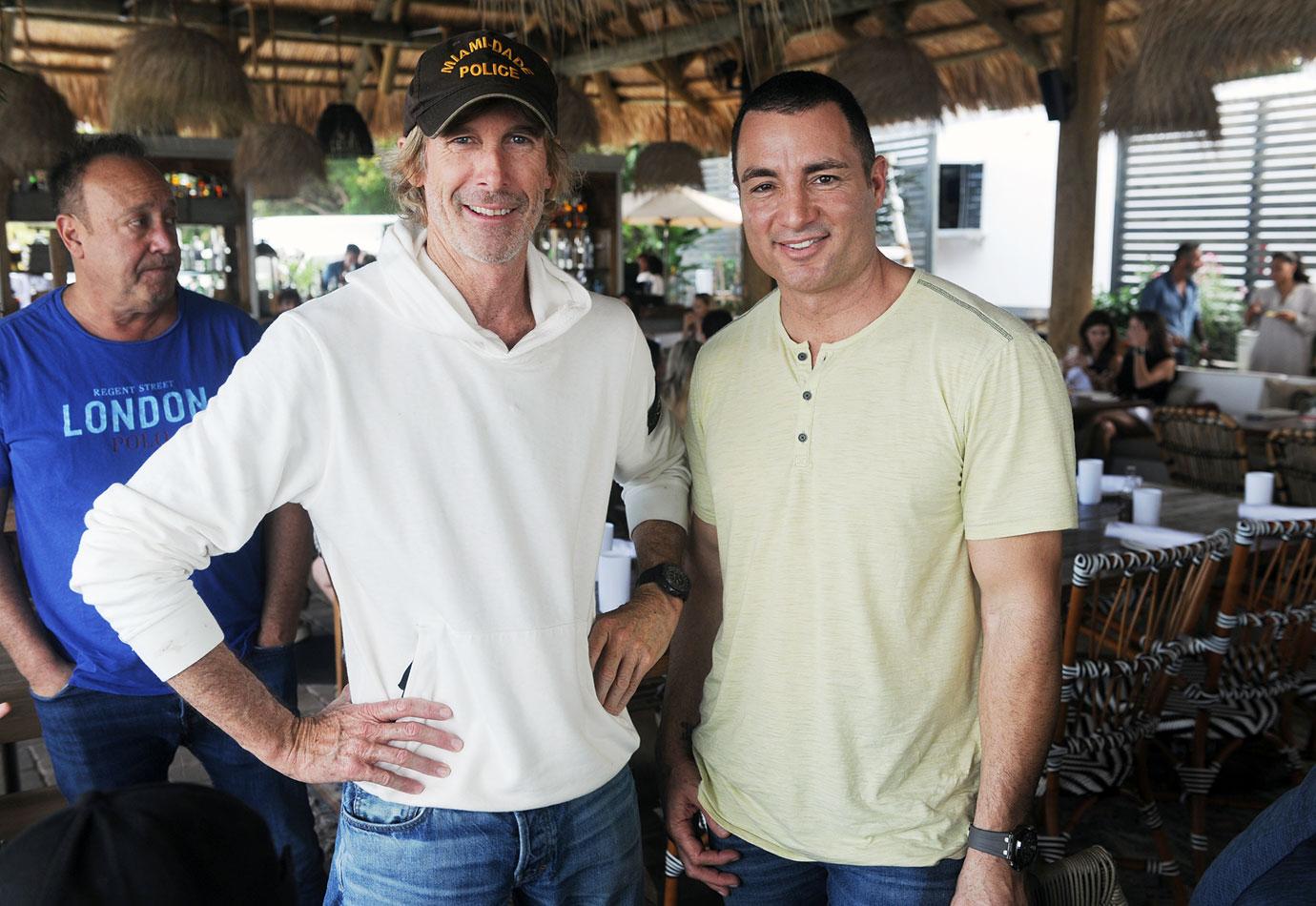 Michael Bay and Chris Paciello at Joia Beach in Miami