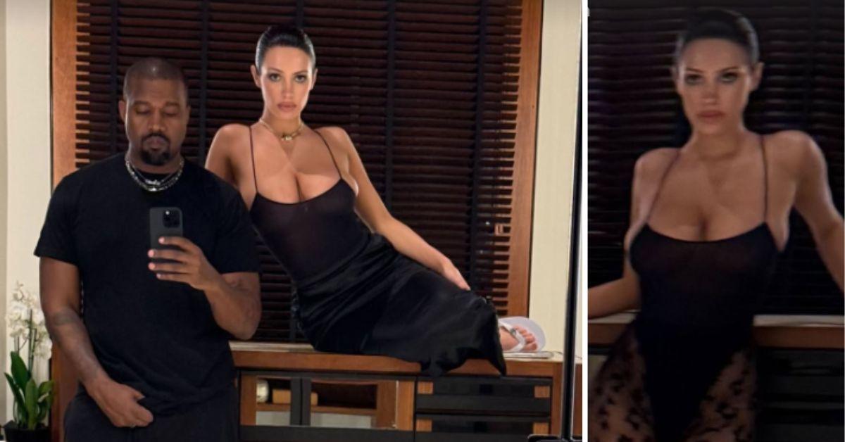 kanye west shares sultry photos scantily clad bianca censori new years