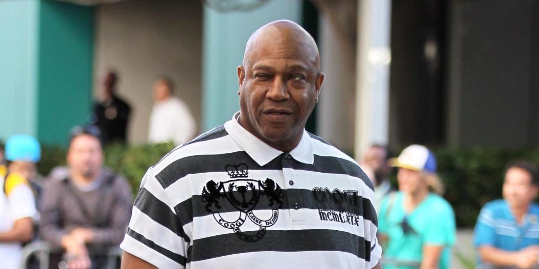 Tommy 'Tiny' Lister at the Staples Center for game seven of the NBA championship between the LA Lakers and the Boston Celtics