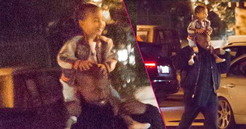 north west smiling kanye west