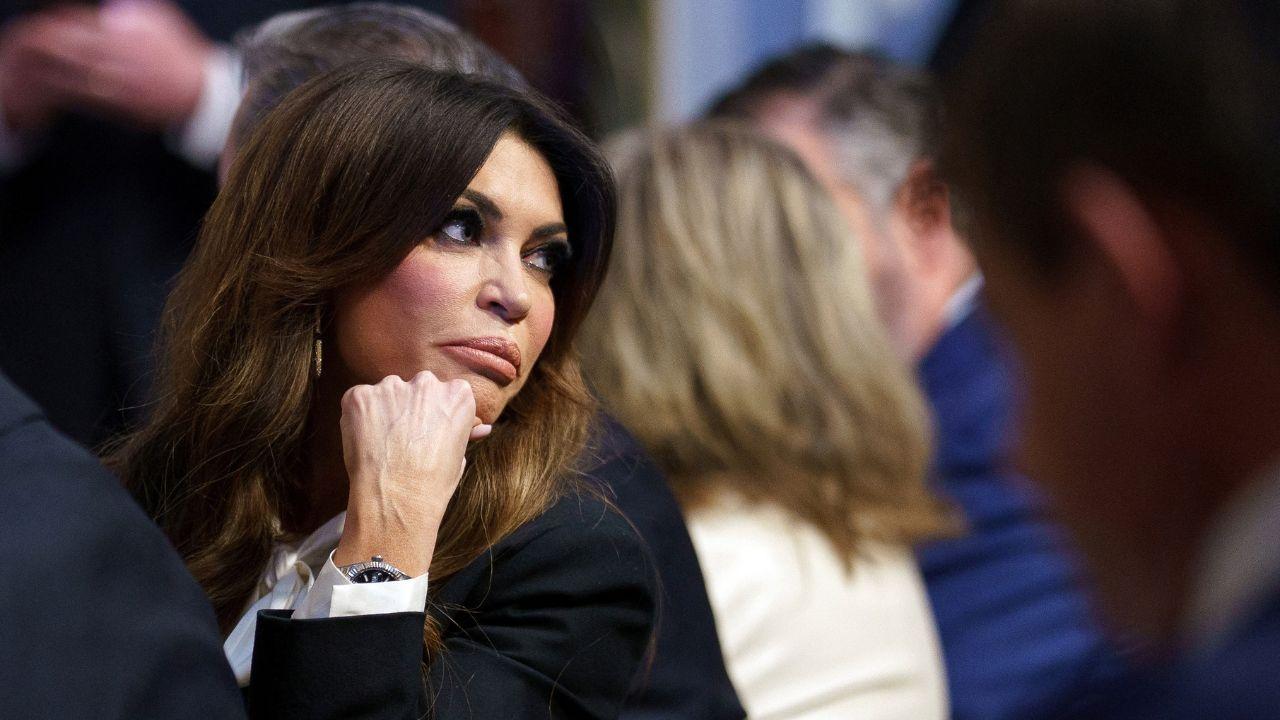 image of Kimberly Guilfoyle reaffirmed her loyalty to Donald Trump after the White House asked her to step down.