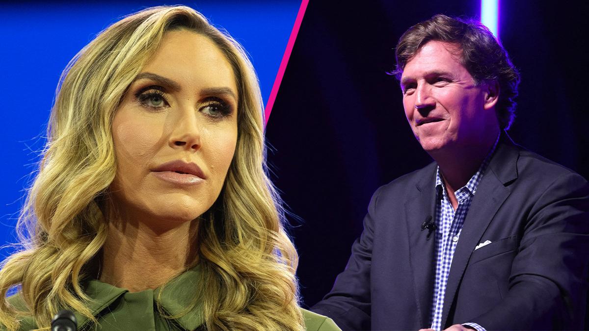 split of Lara Trump, Tucker Carlson.