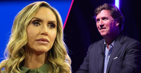 split of Lara Trump, Tucker Carlson.