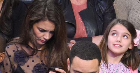 Katie holmes suri cruise lakers game 08