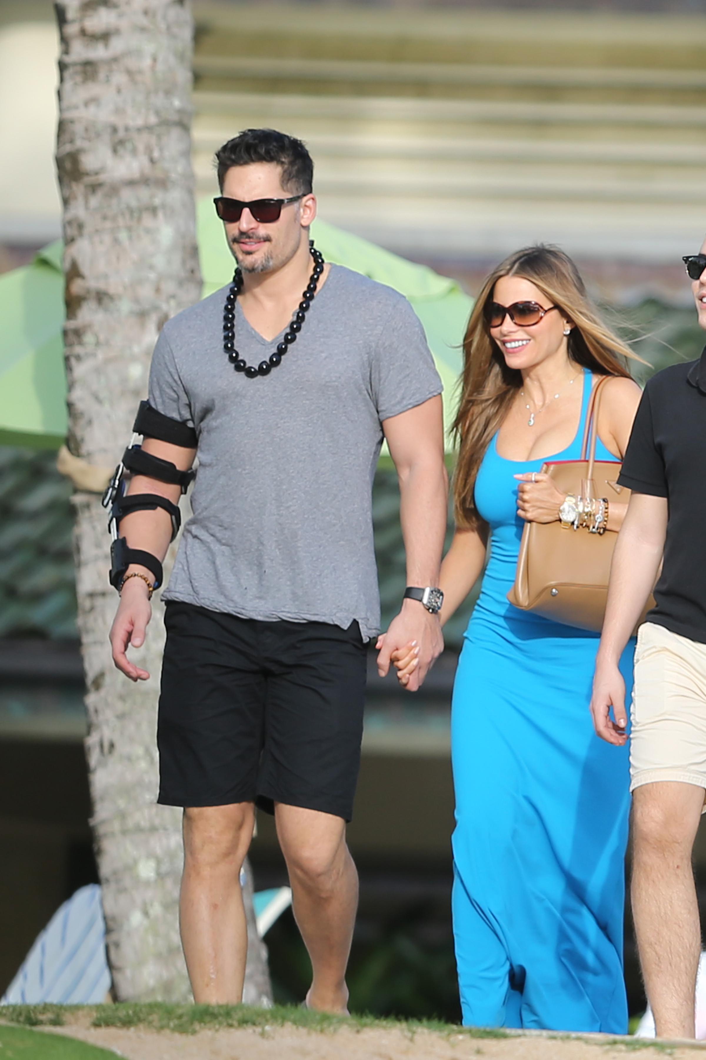 Sofia Vergara and Joe Manganiello look happy and in love as they hold hands while on vacation in Hawaii
