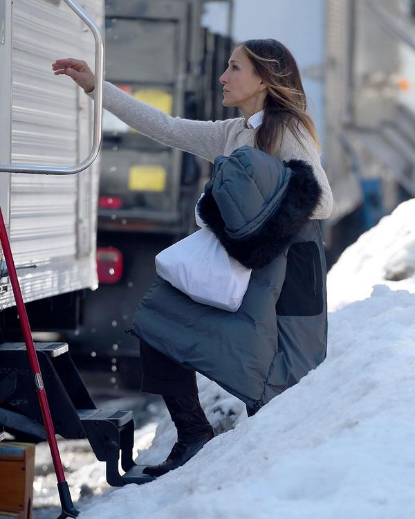 Sarah jessica parker on set 04