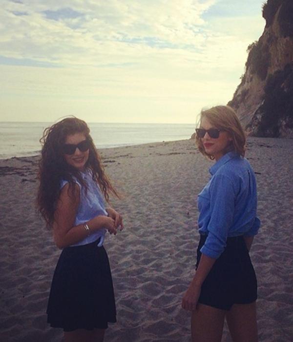 Lorde and Taylor Swift at the Beach