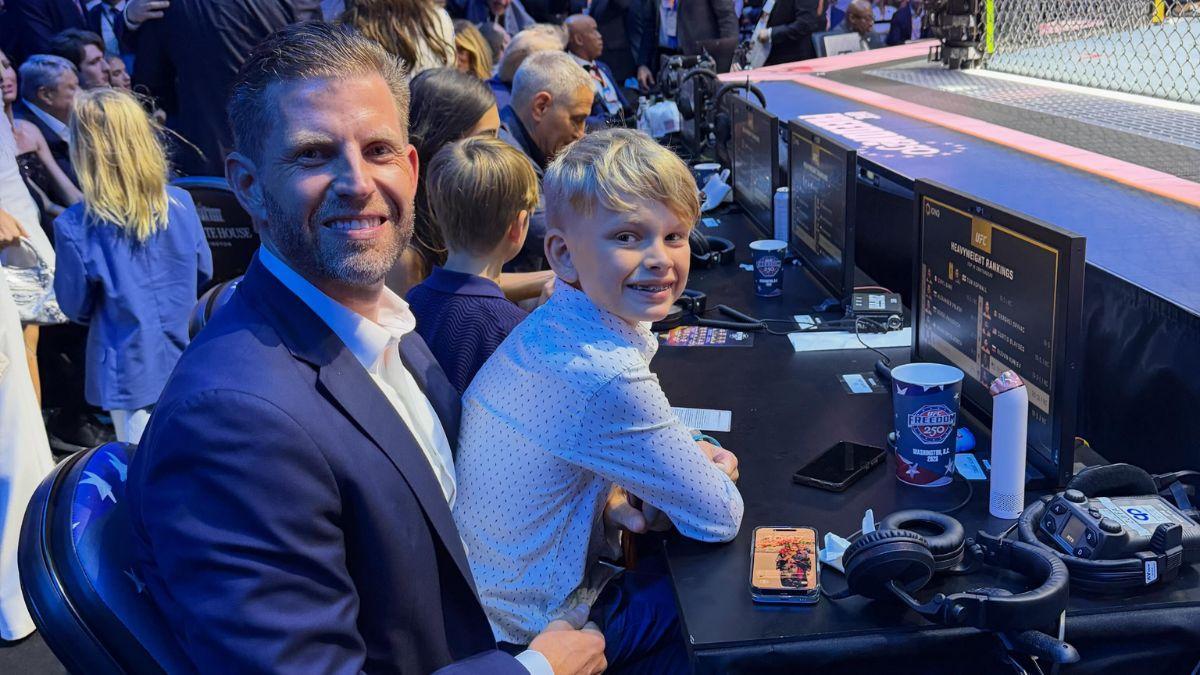 Photo of All of Donald Trump's five children attended the match, as did many of his grandchildren.