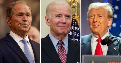 Photo of George W. Bush, Joe Biden and Donald Trump