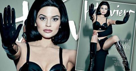 Kylie jenner interview magazine latex cover fashion spread naked