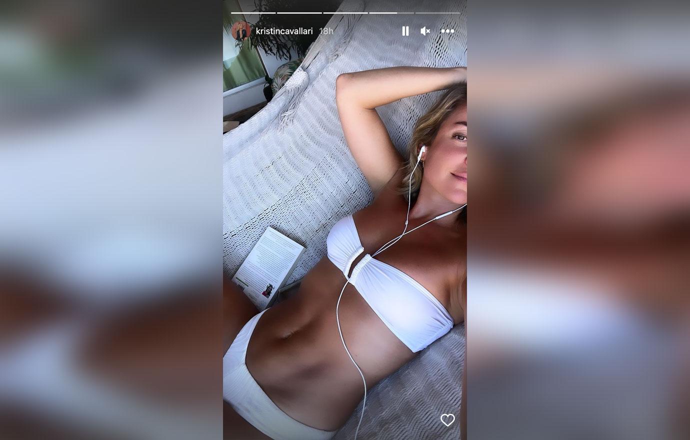 Reality Star Kristin Cavallari Flaunts Abs In White Bikini Photo image