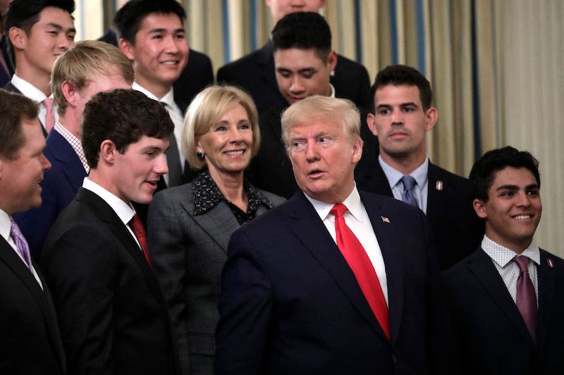 donald trump surrounded diet coke