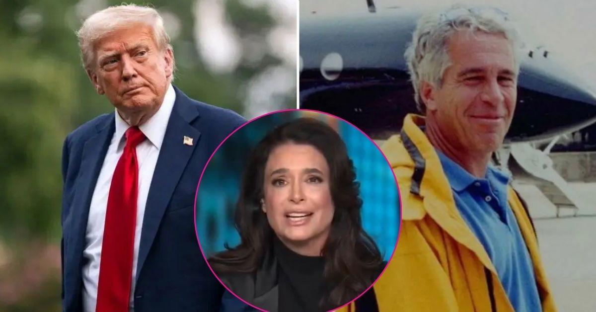 photo of Donald Trump, Jeffrey Epstein and Stacey Williams